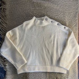 Ann Taylor Cream Sweater size Lg Petite